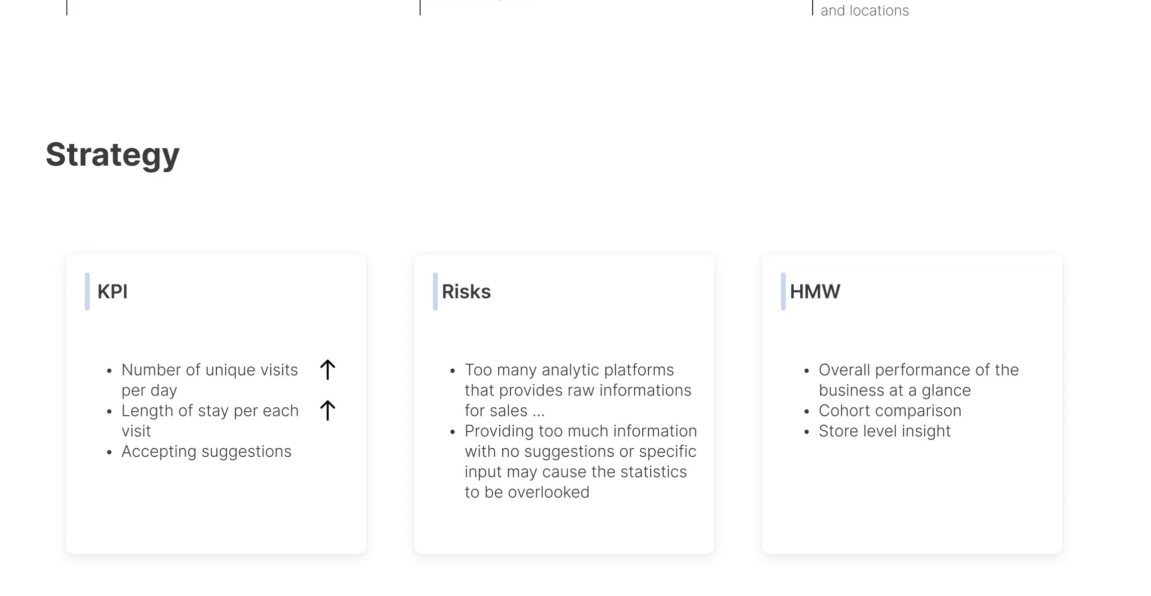 A three-step linked diagram: Support → Visibility → Action, with one line of explanation for each.